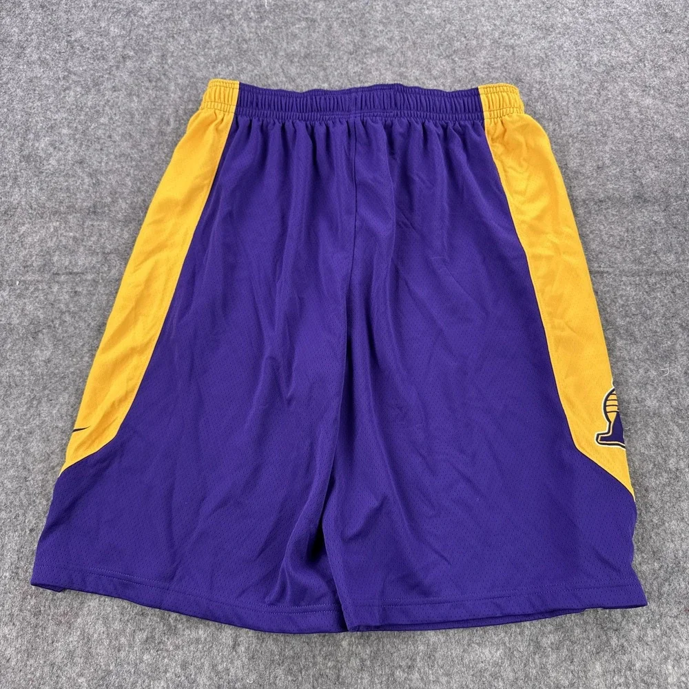 Los Angeles Lakers Shorts Mens Large Tall Purple Yellow NBA Basketball Nike